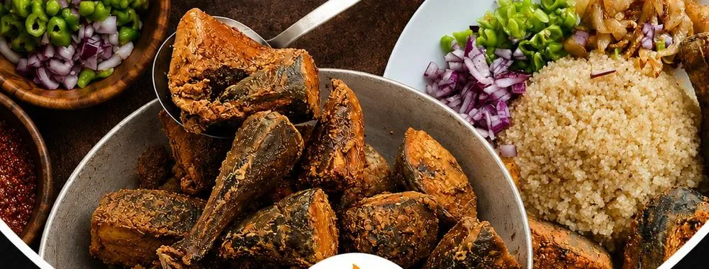 Garba fait maison : attiéké et thon frit