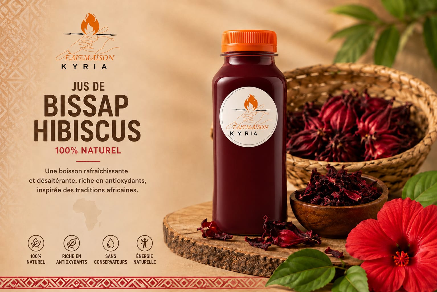 Jus de bissap hibiscus fait maison